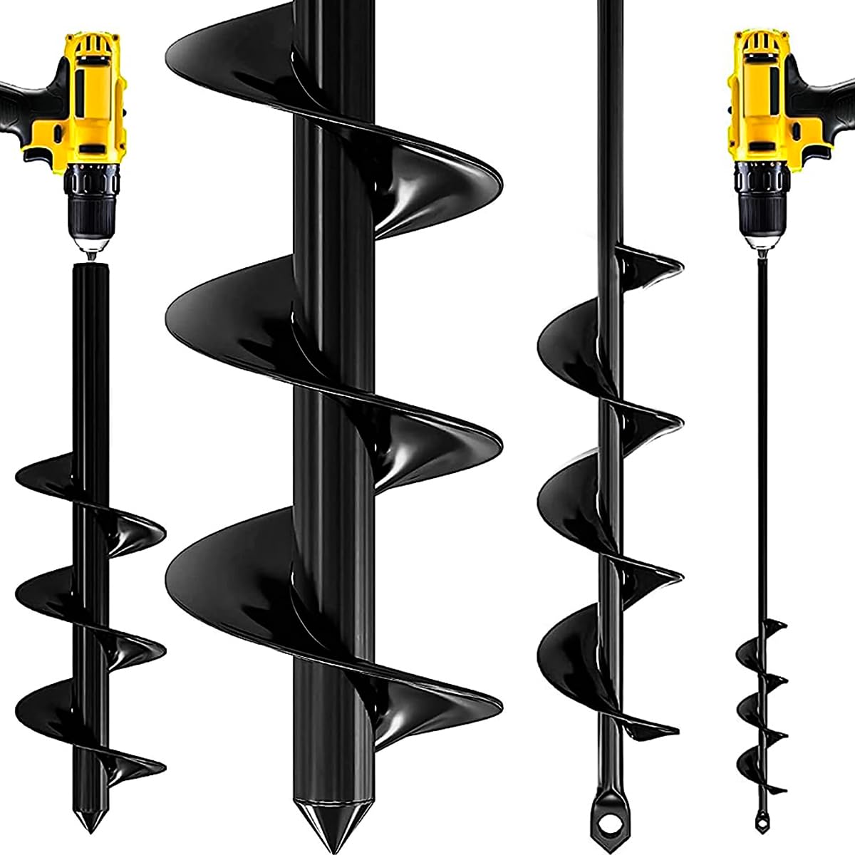 Optifit 2pcs Auger Drill Bit for Planting Gardening, 1.6 x 16In & 3.5 x 16In Twist Drill Bit, Carbon Steel Twist Drill Bit, Suit for 3/8 Optifit 2pcs Auger Drill Bit for Planting Gardening, 1.6 x 16In & 3.5 x 16In Twist Drill Bit, Carbon Steel Twist Drill Bit, Suit for 3/8